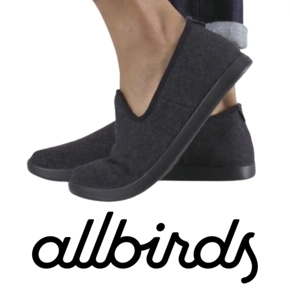 AllBirds Merino Wool Loungers Wool Charcoal Grey Black Shoes Women's - Size W7 - Picture 1 of 9